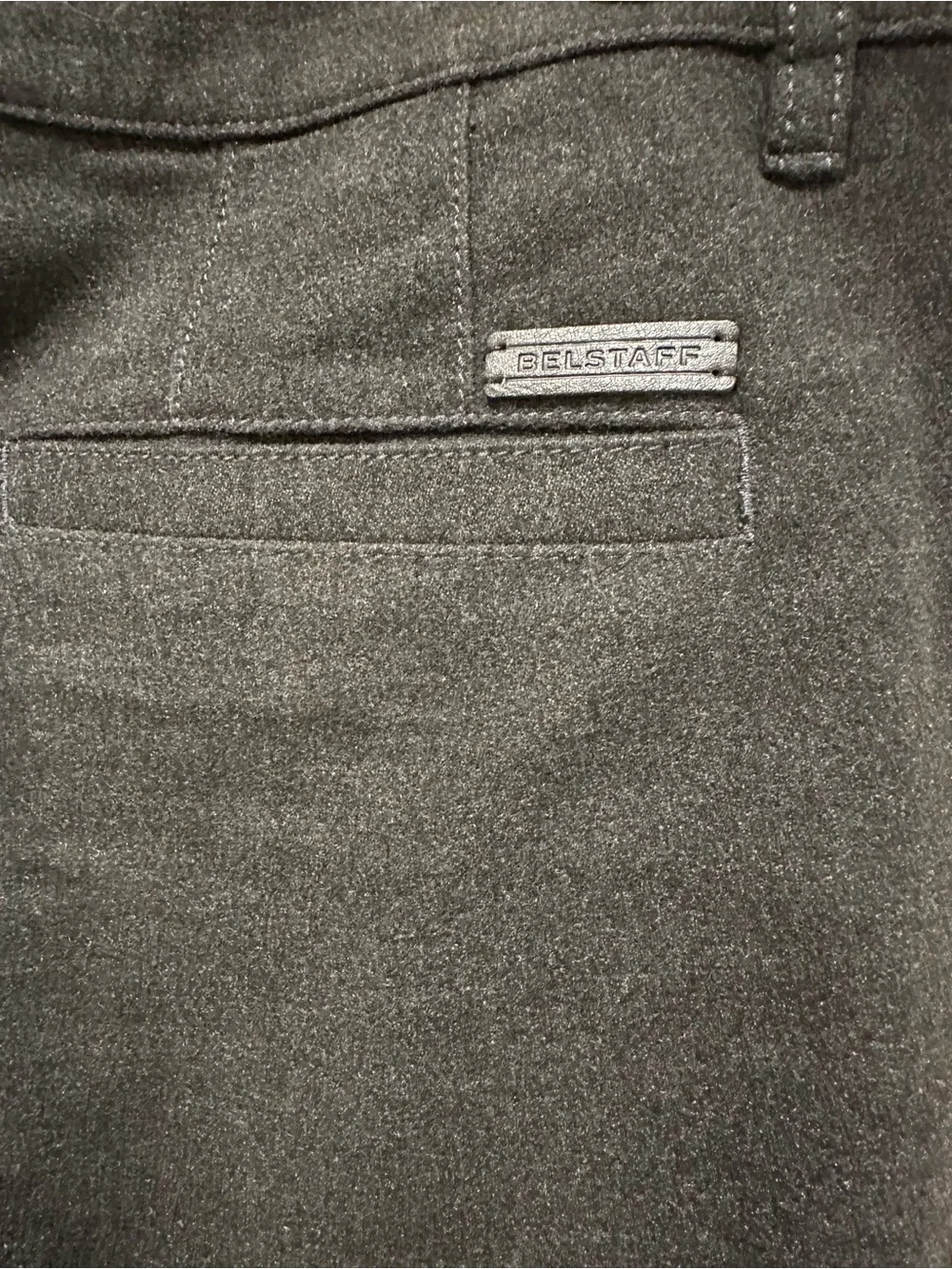 Belstaff charcoal wool Cargo Trousers with Utility Pockets